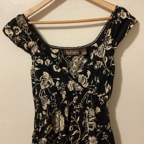 Speed Control NY Med Cream and White Sundress V-neck 100% cotton - Picture 6 of 6